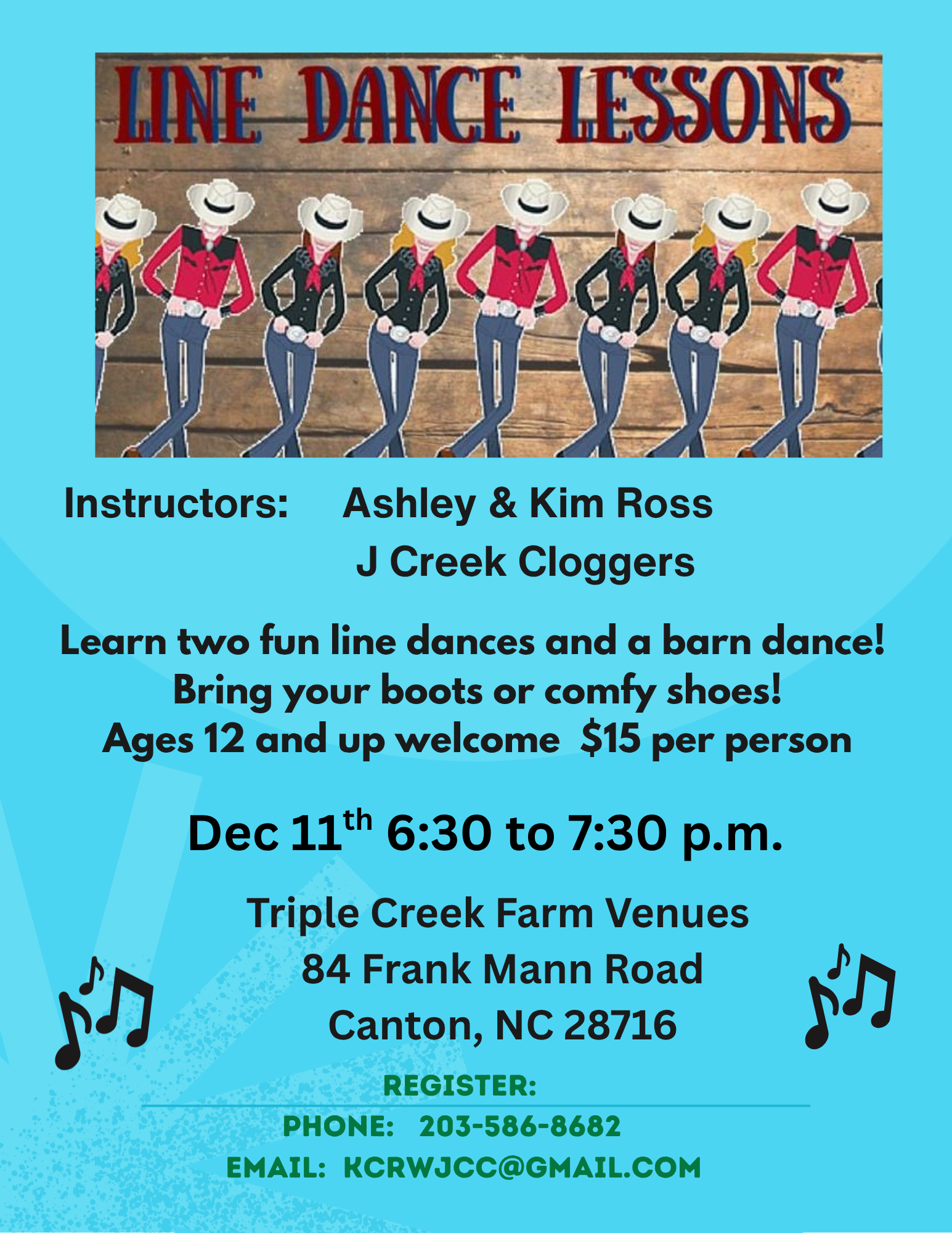 Line Dance Lessons at Triple Creek Venues